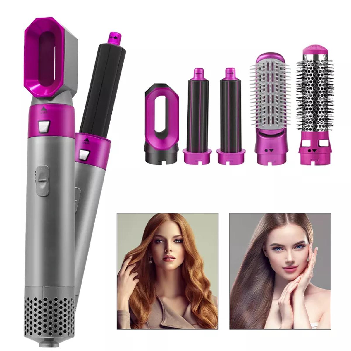 5 in 1 Hair Dryer Hot Comb Set Curling Iron Hair Straightener